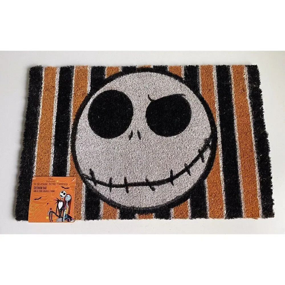 Disney Nightmare Before Christmas Jack Skellington Coir Doormat 18x30" Halloween